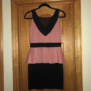 Black & Pink Mini Dress